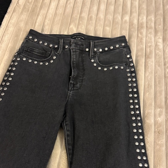 Good American Black Studded Straight Leg Jeans - Picture 4 of 4